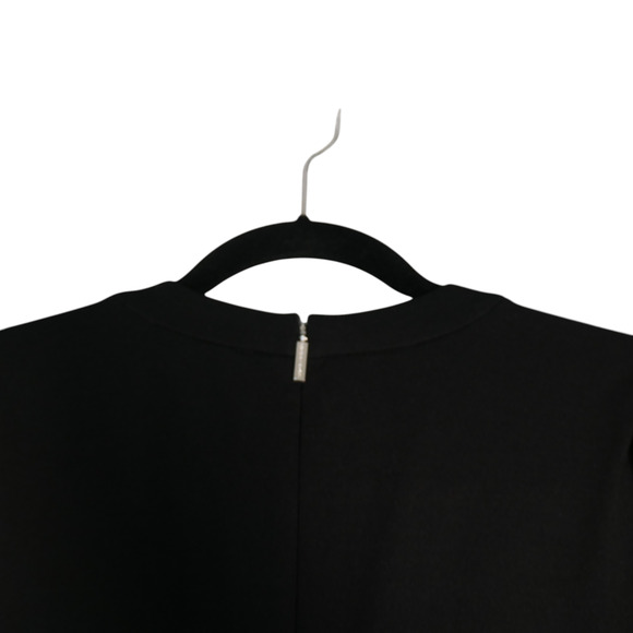 Michael Kors Jumpsuit Womens XS Black Wide Leg Leather Look Sleeves Pockets - Picture 7 of 14